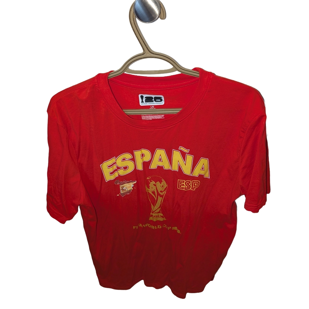 Men's Spain 2026 FIFA World Cup Red T-shirt Size Large